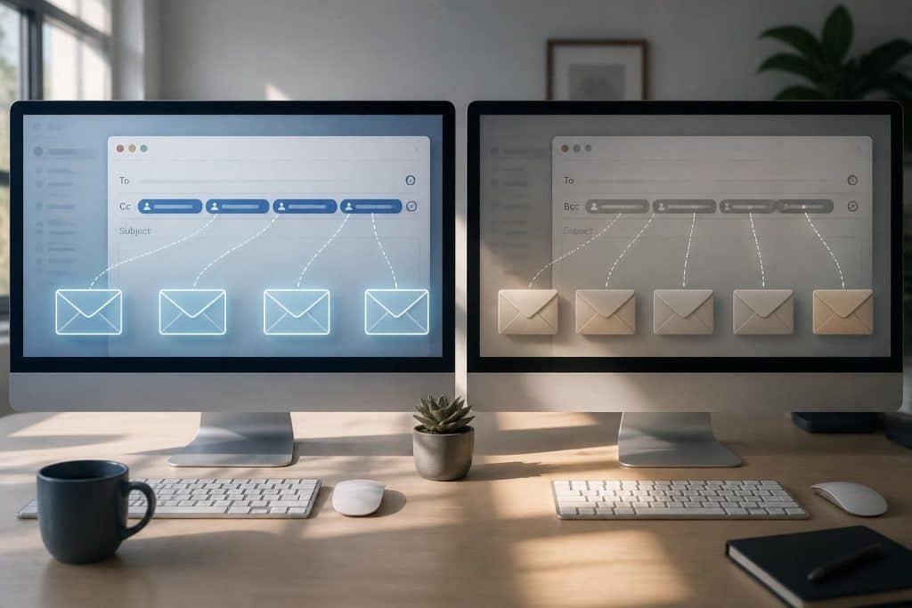 découvrez la différence entre cc et cci dans un email, leurs usages spécifiques, et comment préserver la confidentialité de vos destinataires.