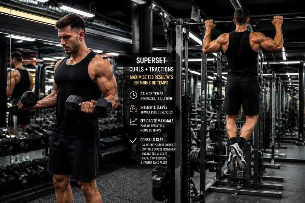 découvrez comment réaliser un superset en musculation, ses avantages pour gagner en efficacité et volume, ainsi que des conseils pratiques pour optimiser vos séances d'entraînement.