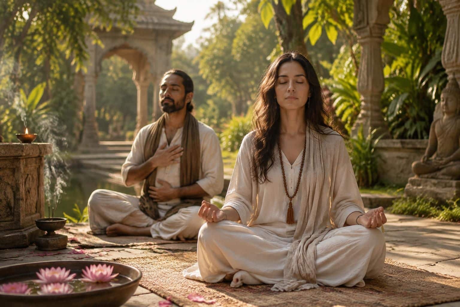 découvrez l’origine du tantra, ses pratiques et ses bienfaits pour harmoniser le corps et l’esprit, cultiver la présence et mieux se connaître.